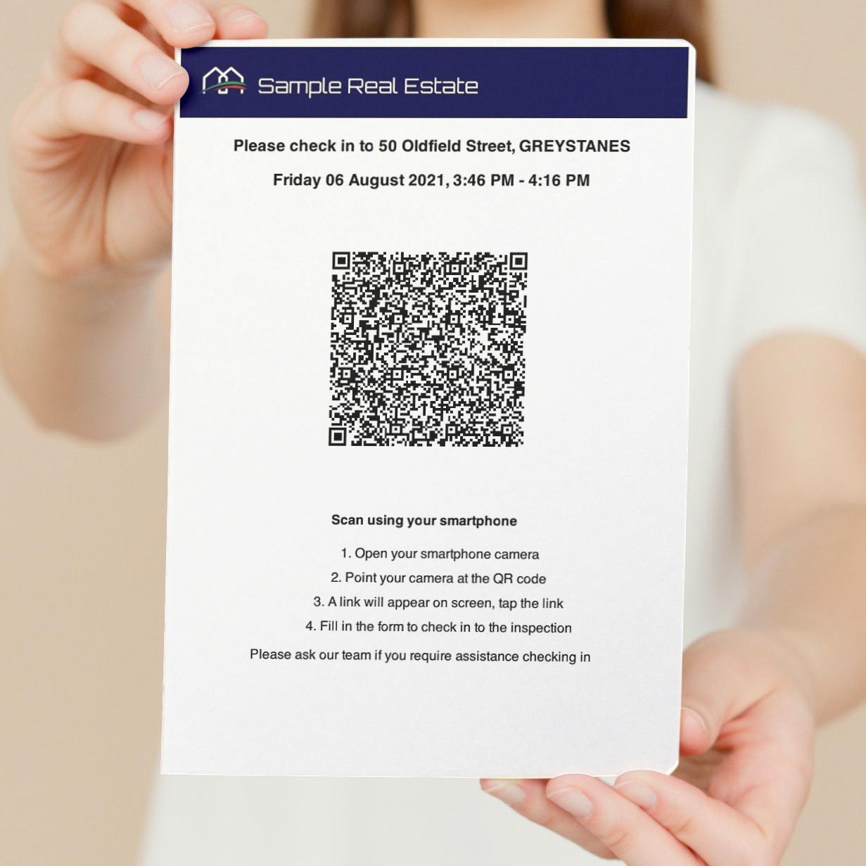 Real Estate QR Code Printed